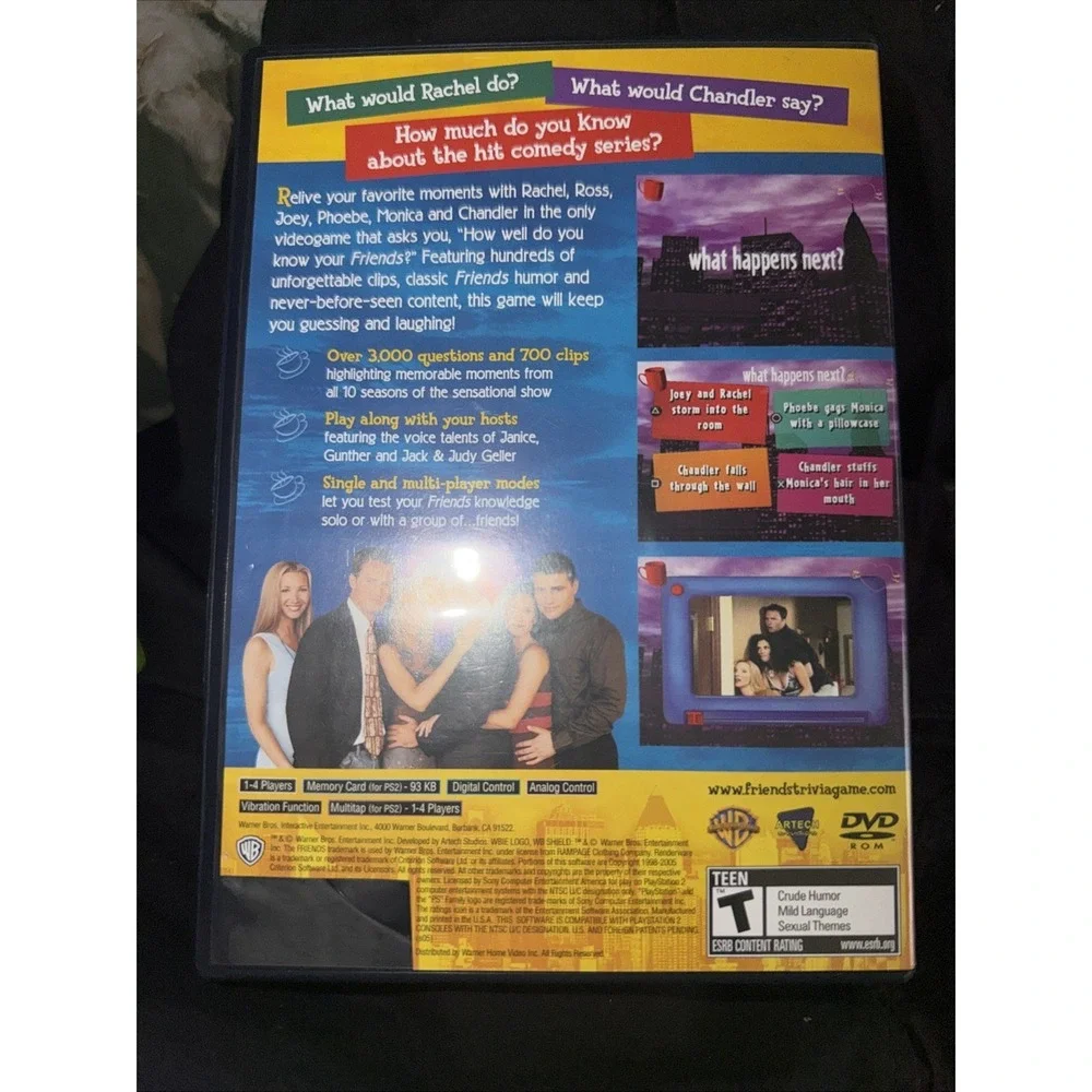 PS2 Friends Trivia Video Game (Sony PlayStation 2 PS2) Complete